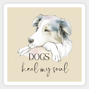 DOGS Heal my Soul - Border Collie Sticker